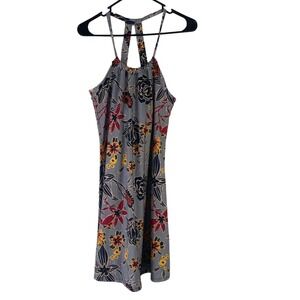Balance Collection Women's‎ Size Medium Blue Striped Floral Knee Length Dress